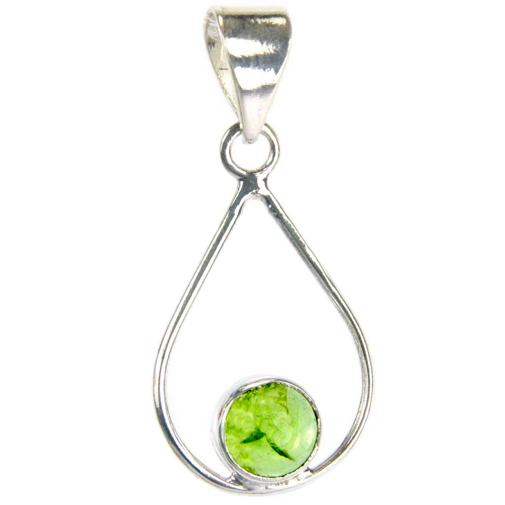 Peridot sterling silver pendant