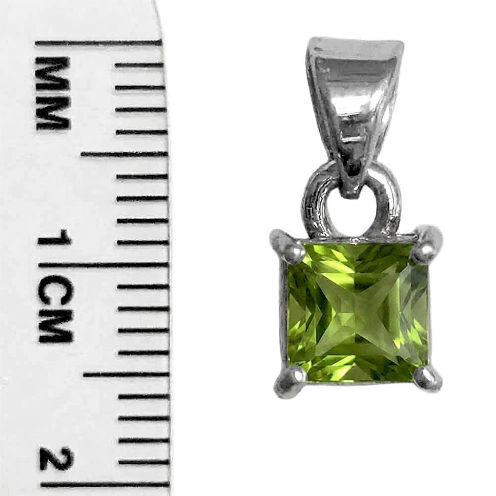 Peridot sterling silver pendant