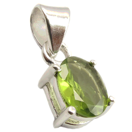 Peridot sterling silver pendant