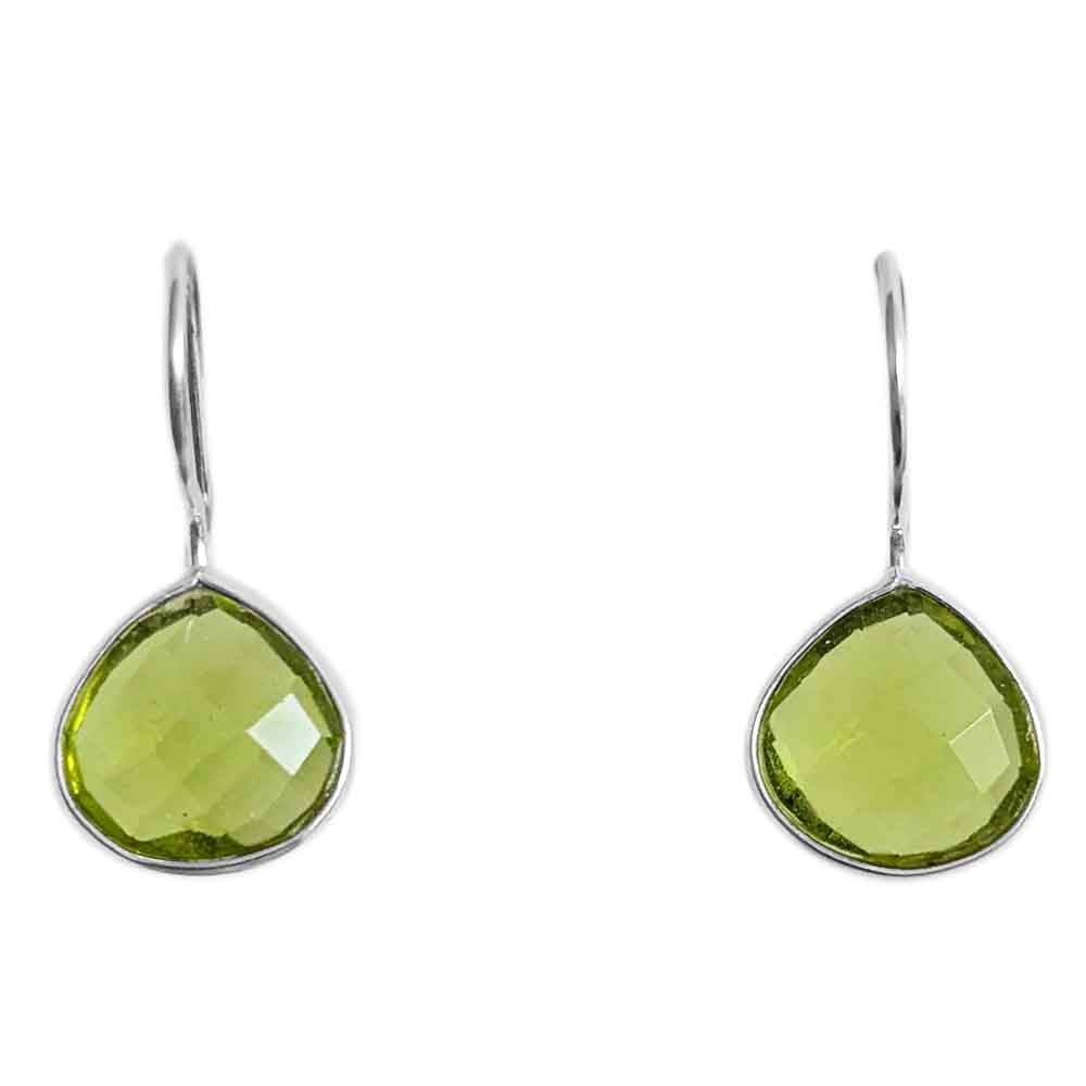 Peridot sterling silver earrings