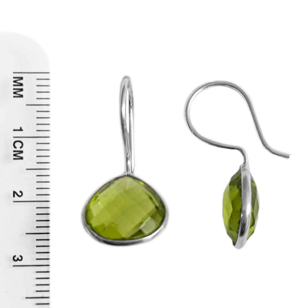 Peridot sterling silver earrings