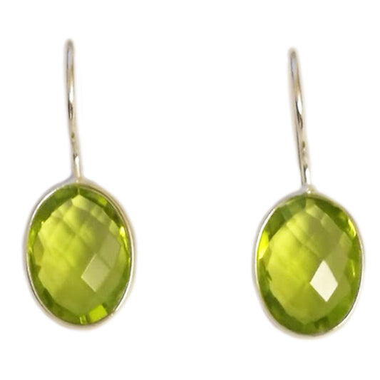 Peridot sterling silver earrings