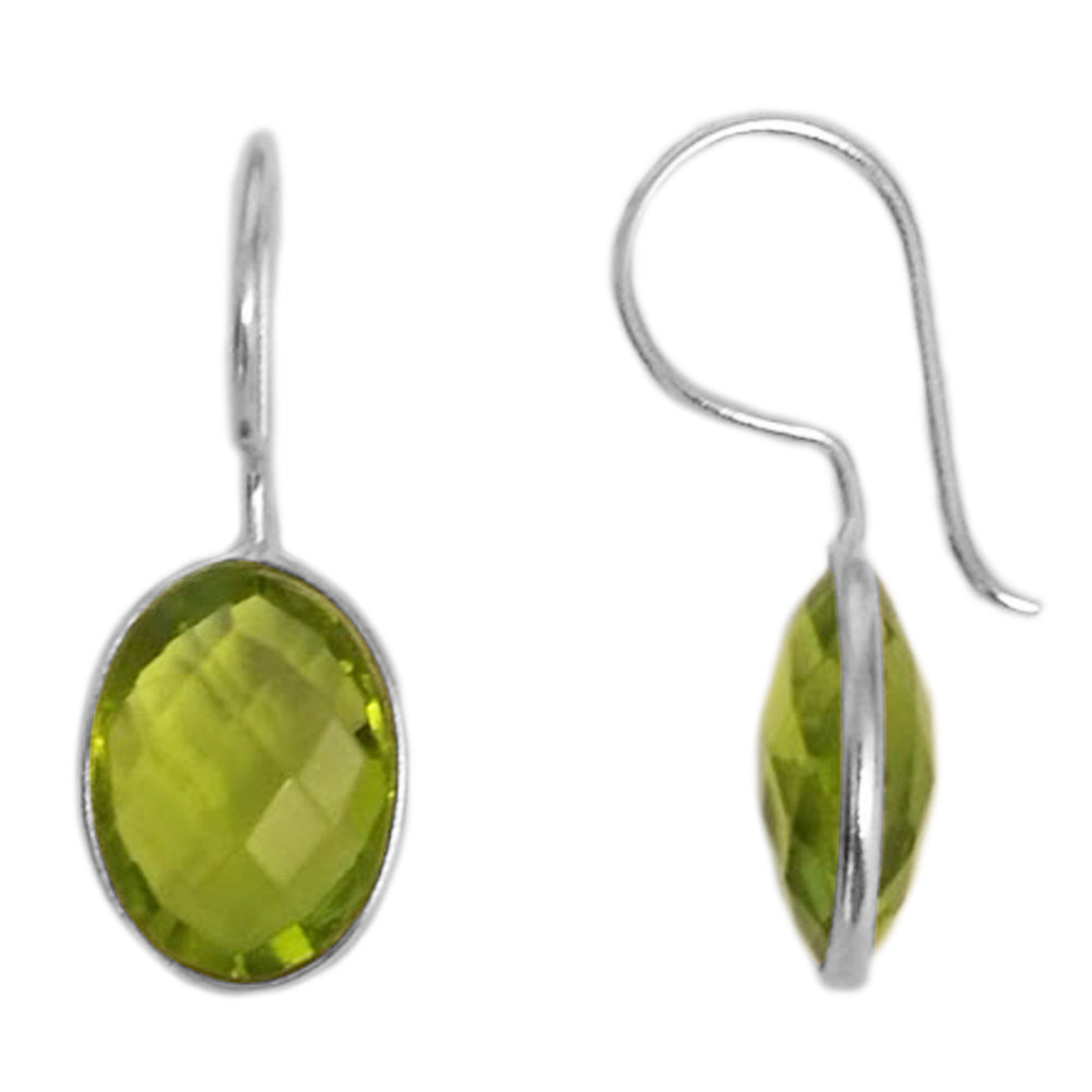 Peridot sterling silver earrings