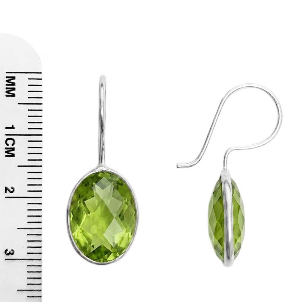 Peridot sterling silver earrings