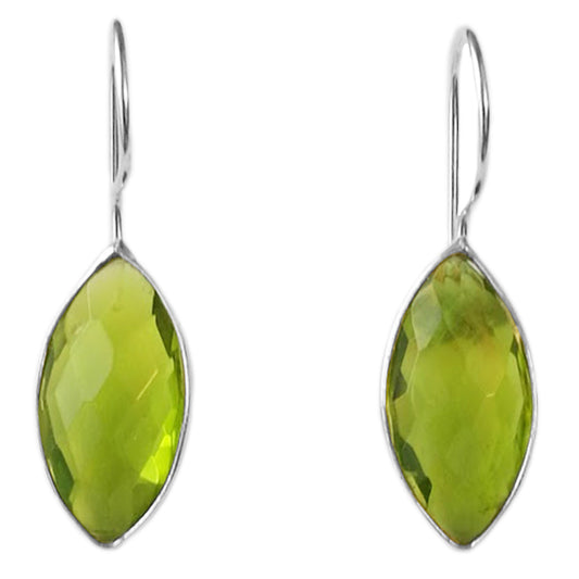 Peridot sterling silver earrings