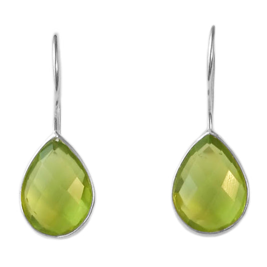 Peridot sterling silver earrings