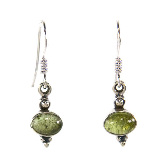 Peridot sterling silver earrings