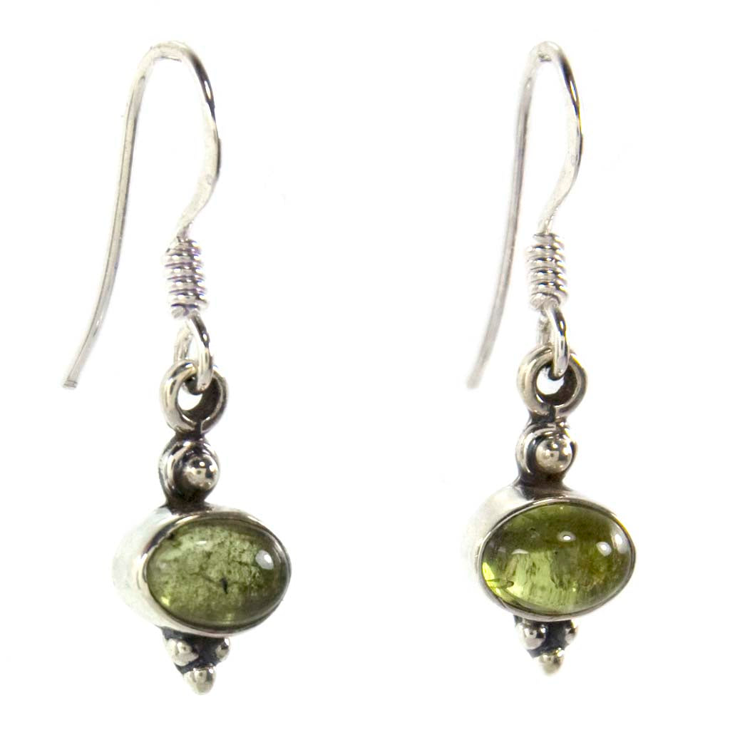 Peridot sterling silver earrings