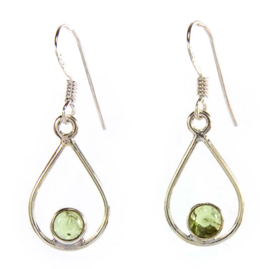 Peridot sterling silver earrings