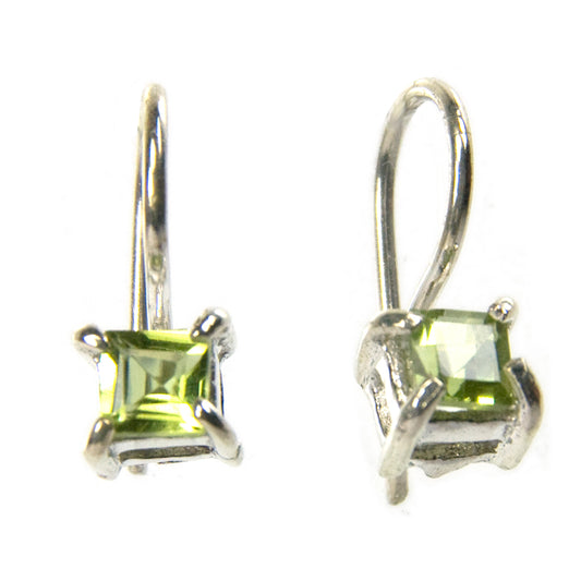 Peridot sterling silver earrings