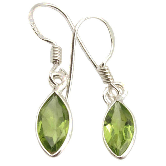 Peridot sterling silver earrings