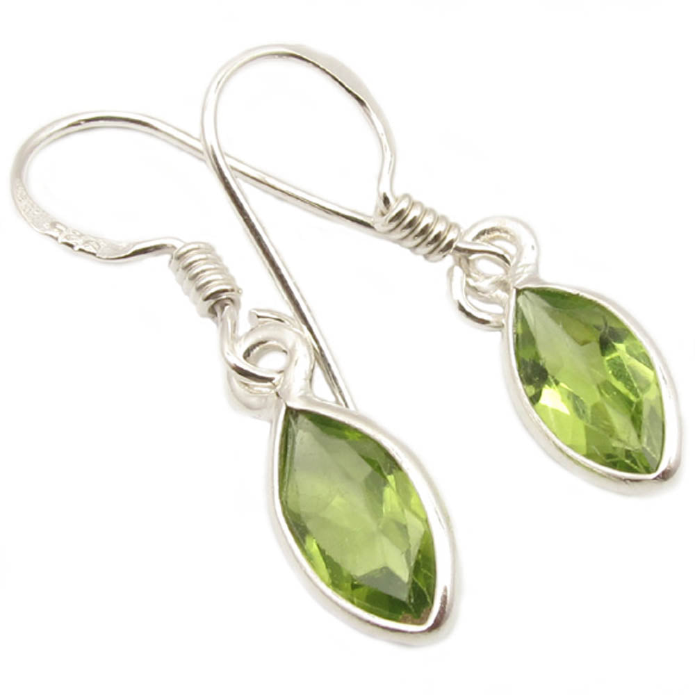 Peridot sterling silver earrings