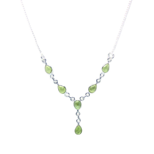 Peridot sterling silver necklace