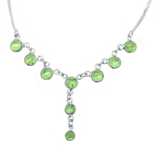 Peridot sterling silver necklace