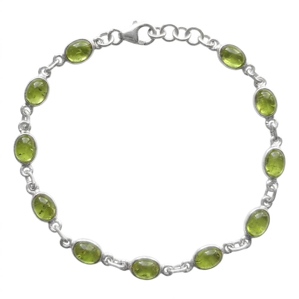 Peridot sterling silver bracelet