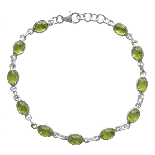 Peridot sterling silver bracelet