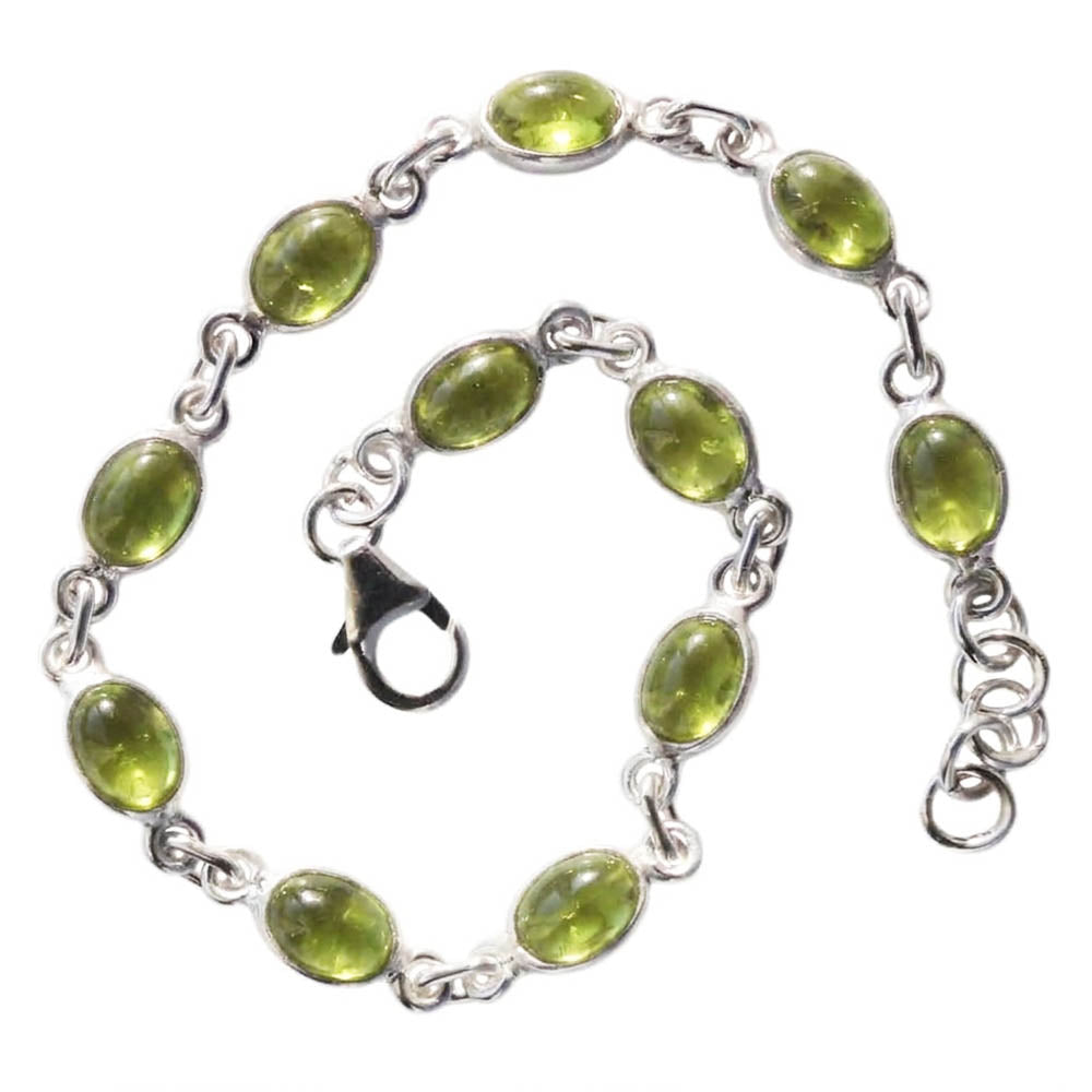Peridot sterling silver bracelet