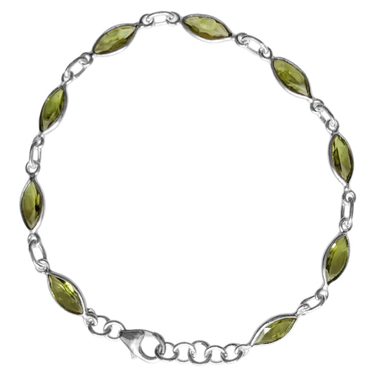 Peridot sterling silver bracelet