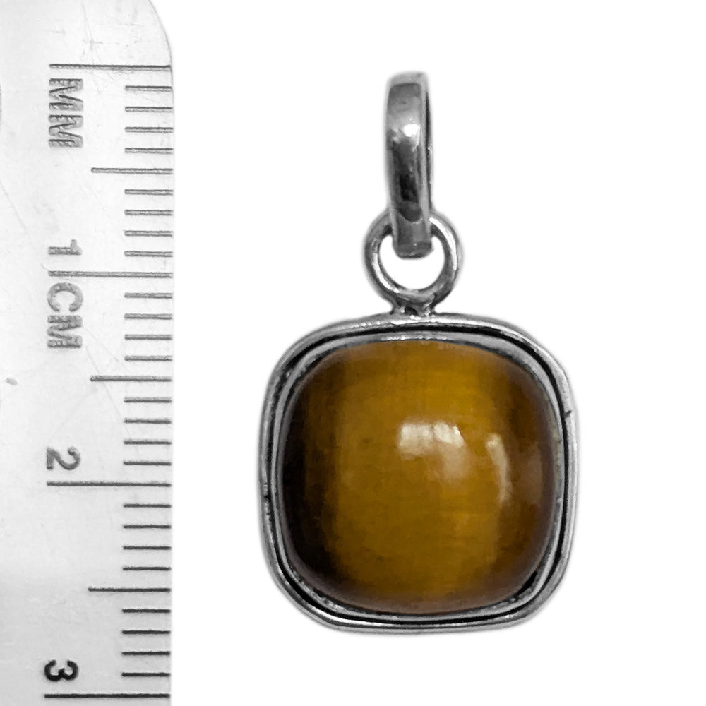 Tiger's eye sterling silver pendant