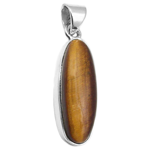 Tiger's eye pendant in sterling silver 925