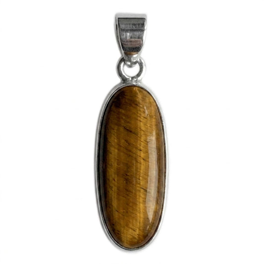 Tiger's eye pendant in sterling silver 925
