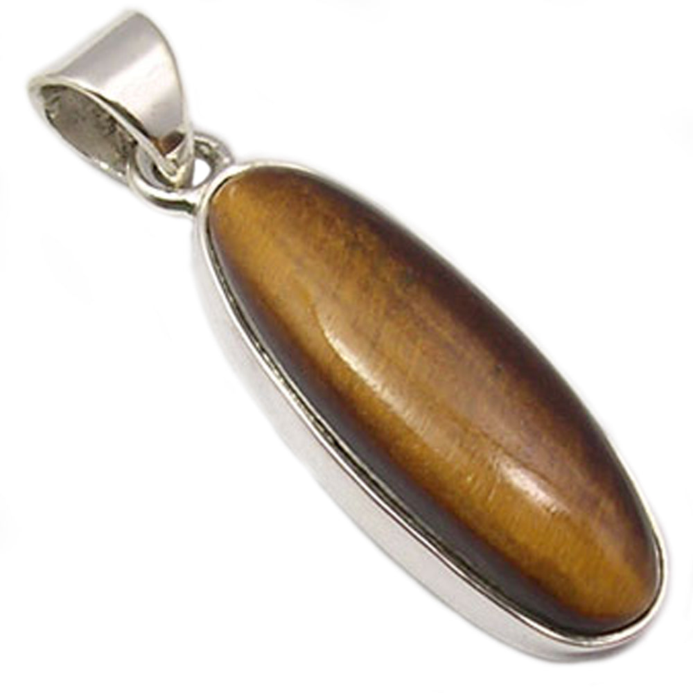 Tiger's eye pendant in sterling silver 925