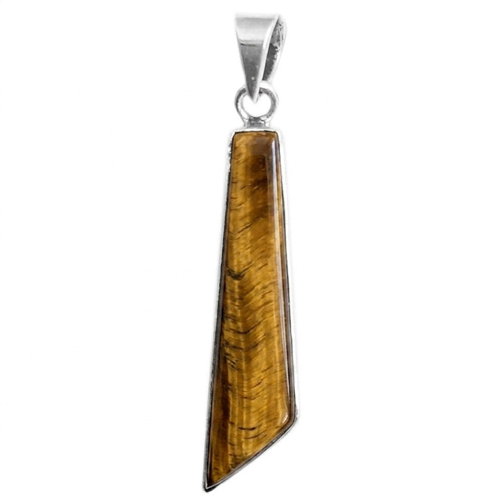 Pendentif oeil de tigre en argent massif 925