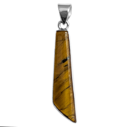 Pendentif oeil de tigre en argent massif 925