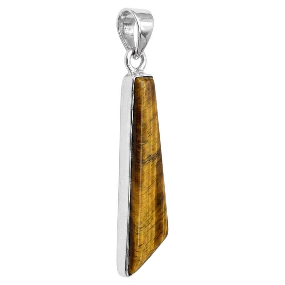 Pendentif oeil de tigre en argent massif 925