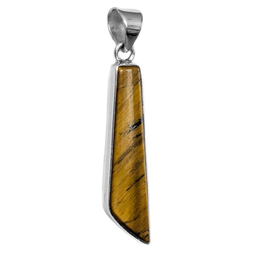 Pendentif oeil de tigre en argent massif 925