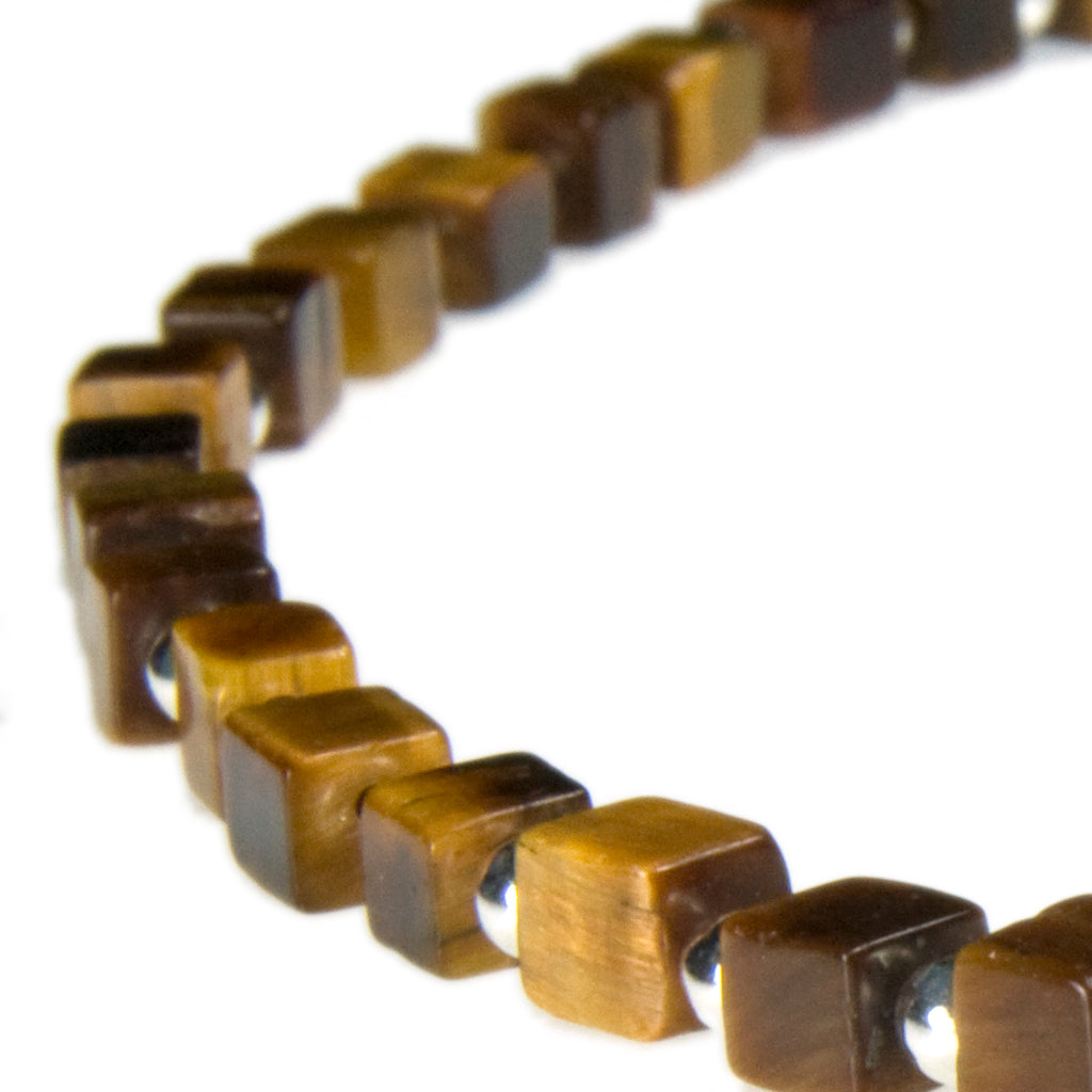 Tiger's eye sterling silver necklace