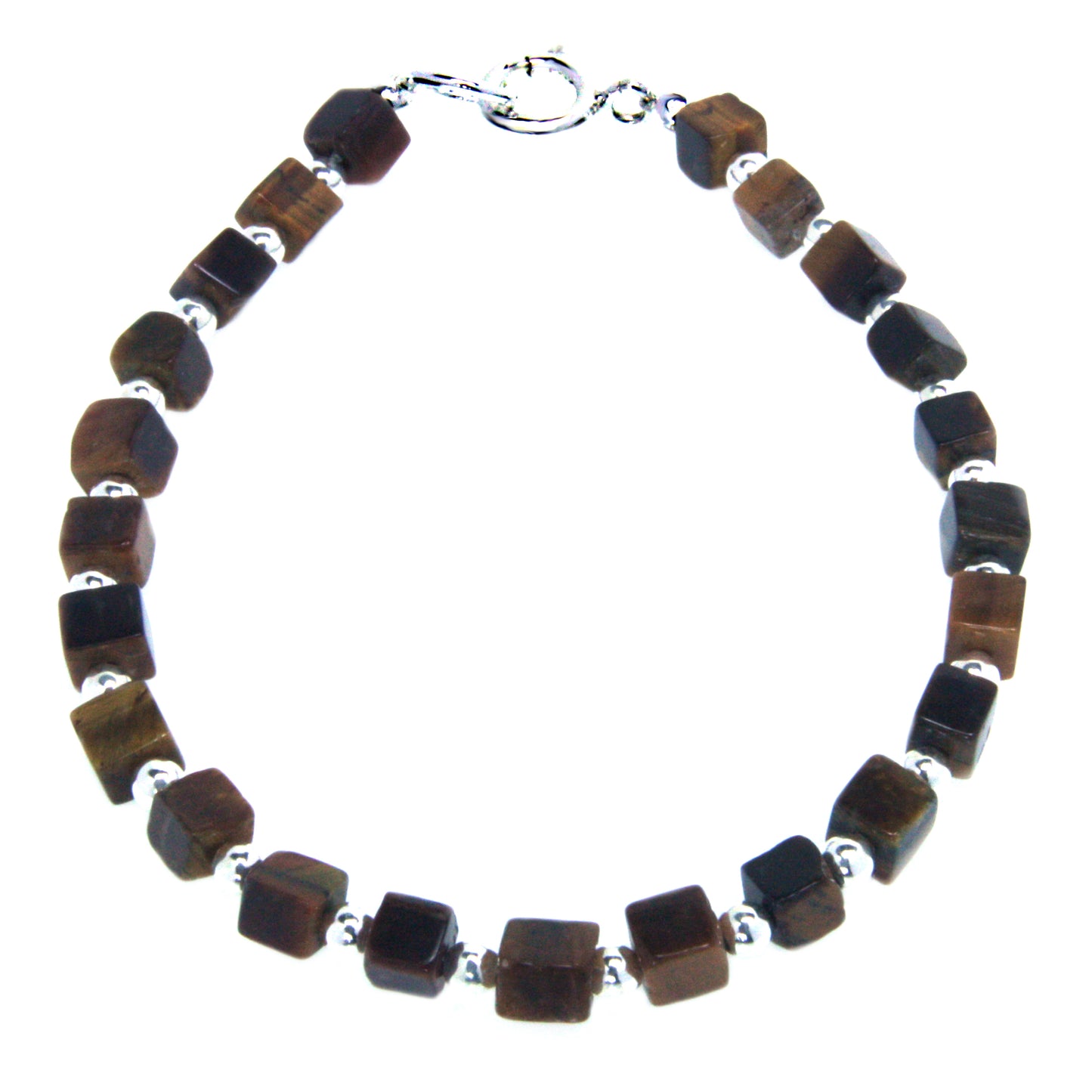 Tiger's eye sterling silver bracelet