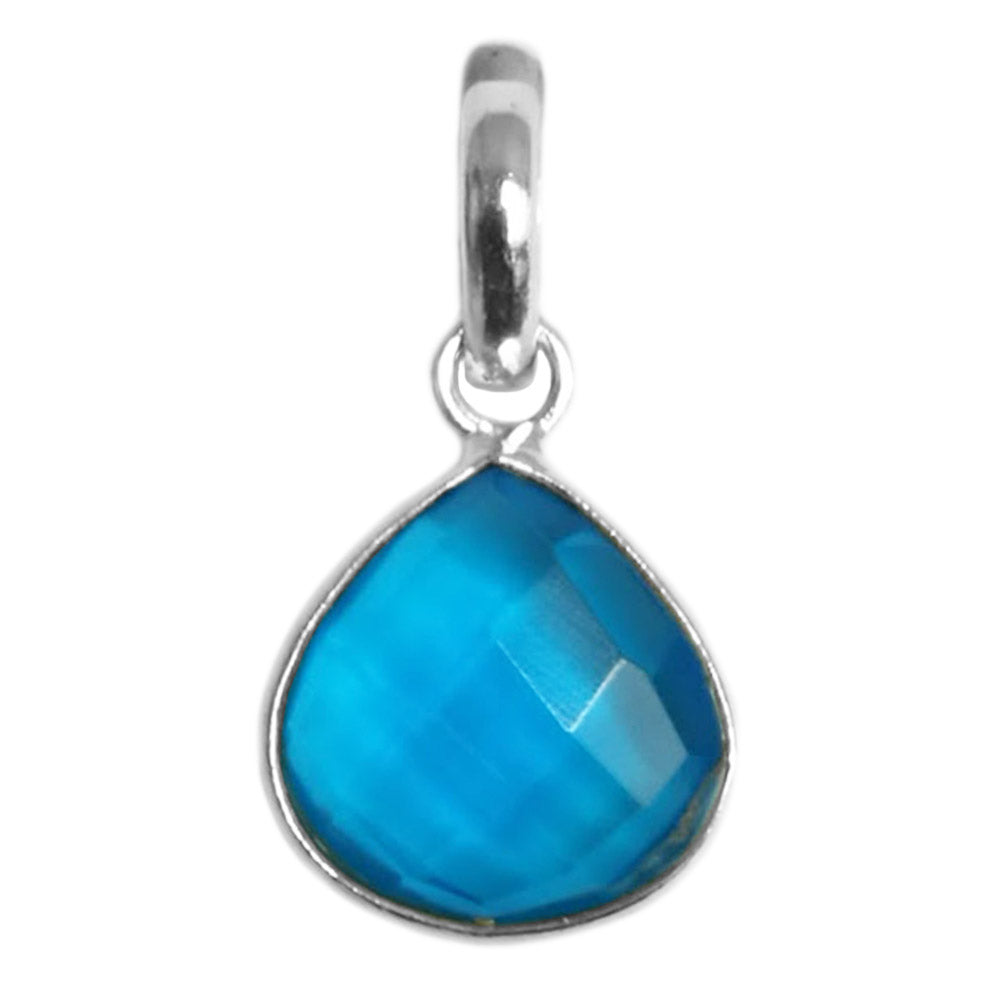 Blue topaz sterling silver pendant