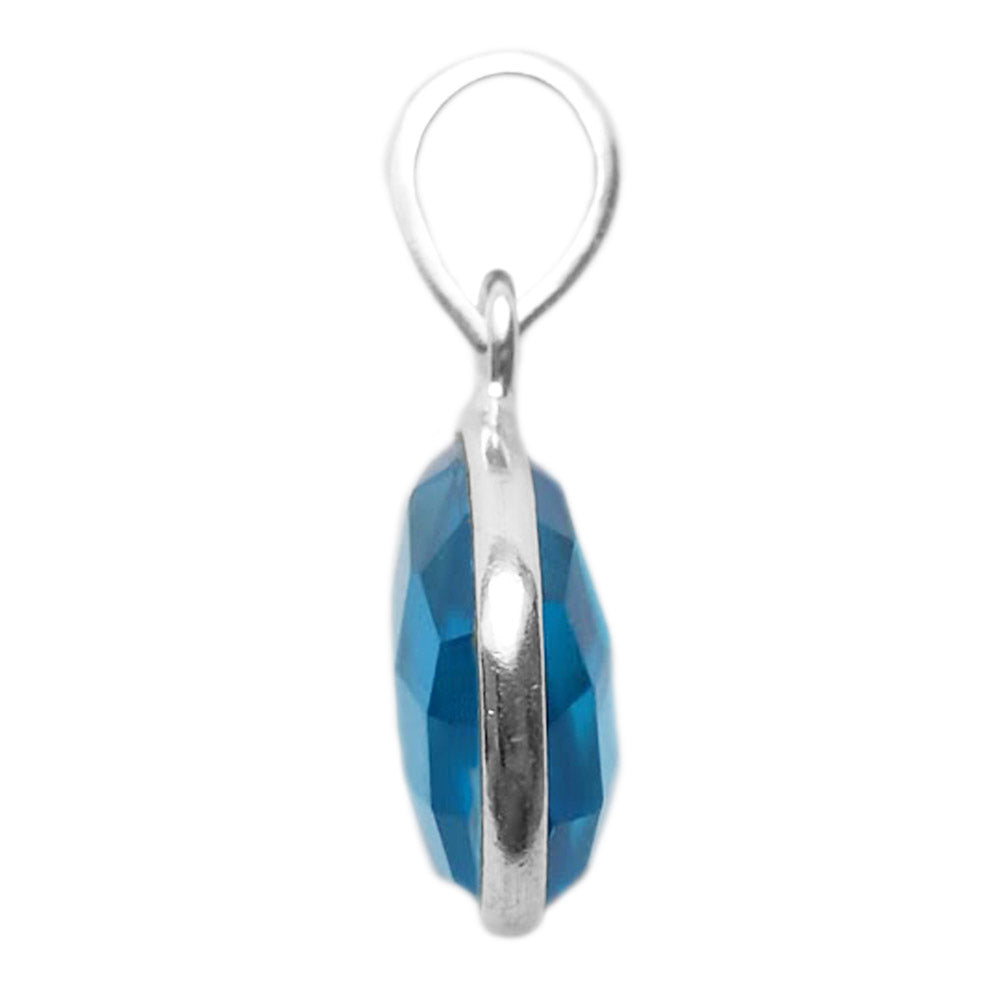 Blue topaz sterling silver pendant