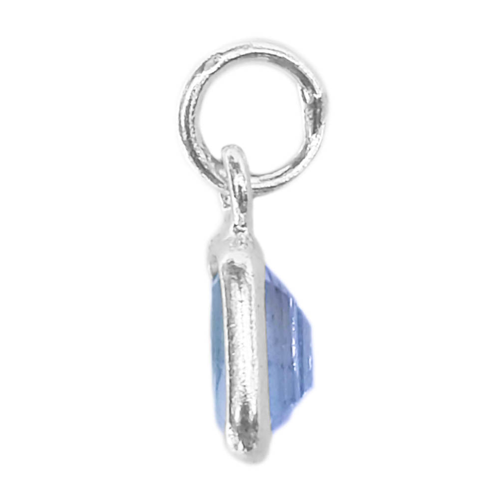 Pendentif topaze bleue en argent massif 925