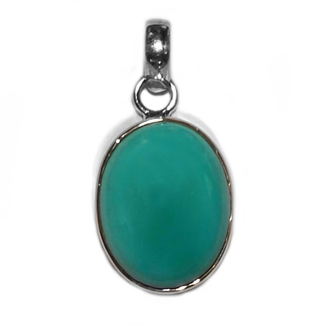 Pendentif turquoise en argent massif 925