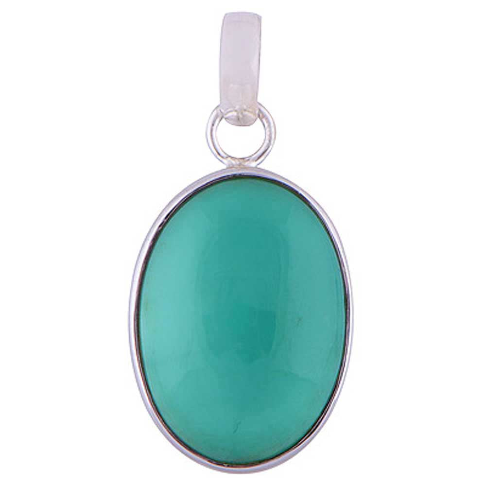 Pendentif turquoise en argent massif 925