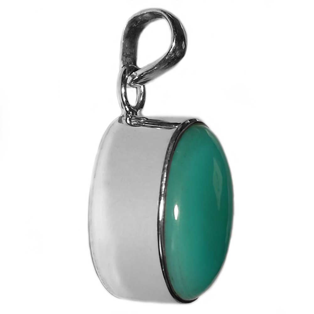 Pendentif turquoise en argent massif 925