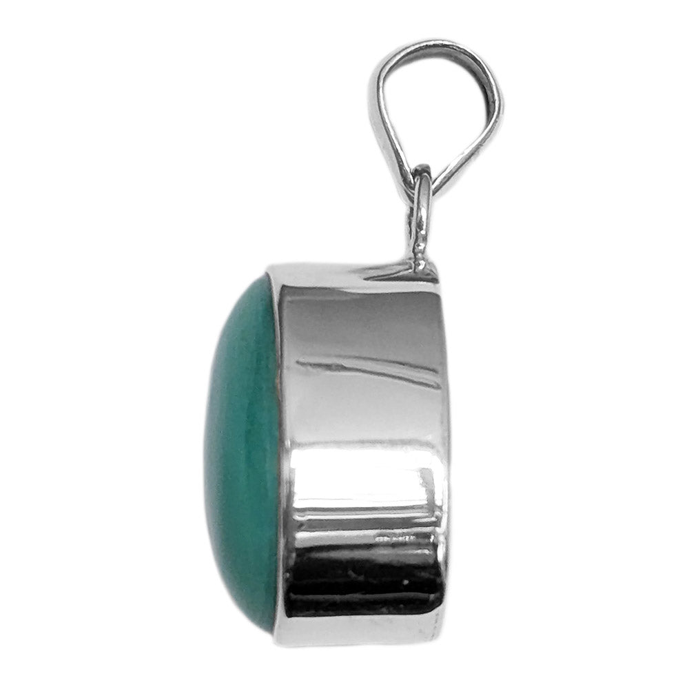 Pendentif turquoise en argent massif 925