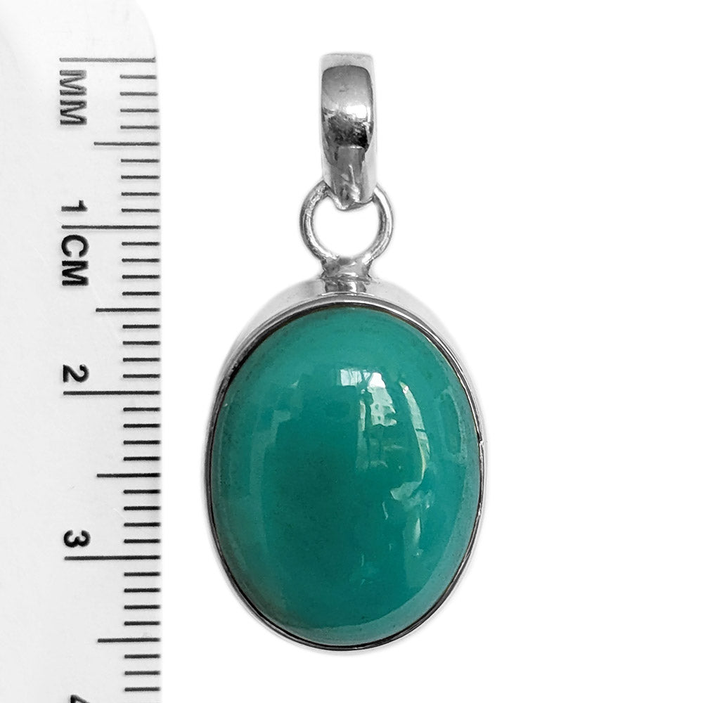 Pendentif turquoise en argent massif 925