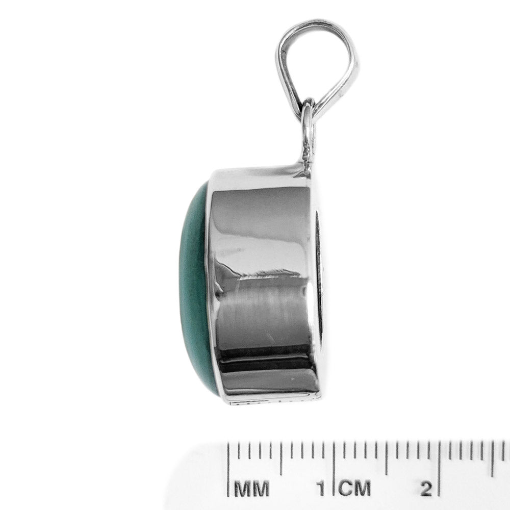 Pendentif turquoise en argent massif 925