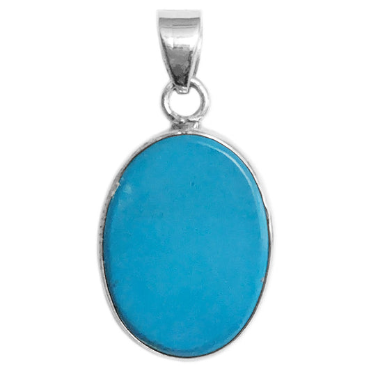 Pendentif turquoise en argent massif 925