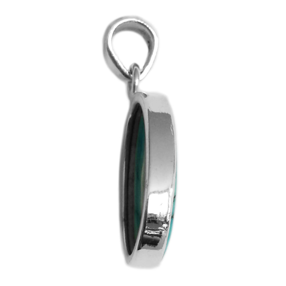 Pendentif turquoise en argent massif 925