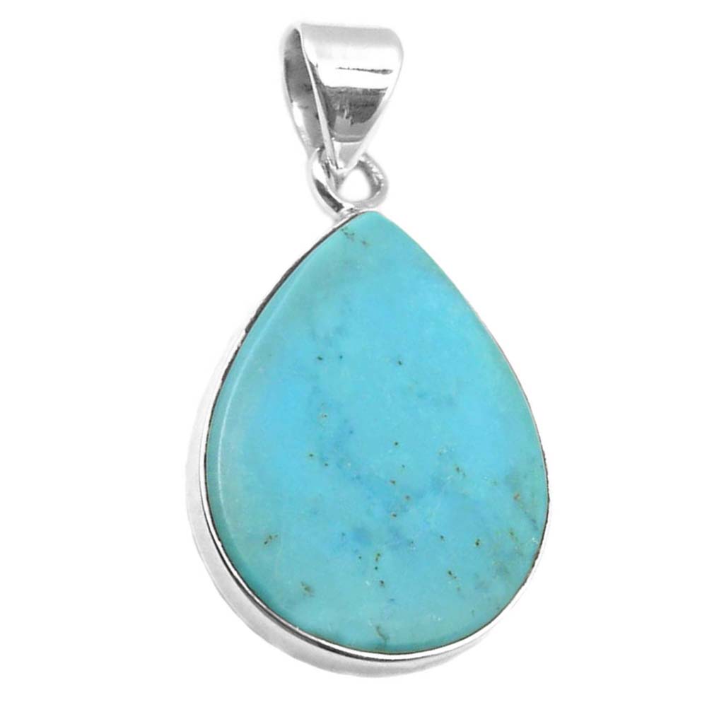 Pendentif turquoise en argent massif 925