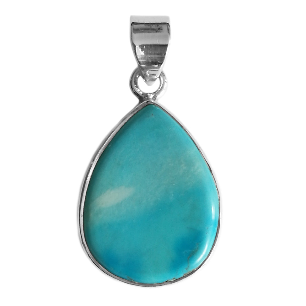 Pendentif turquoise en argent massif 925