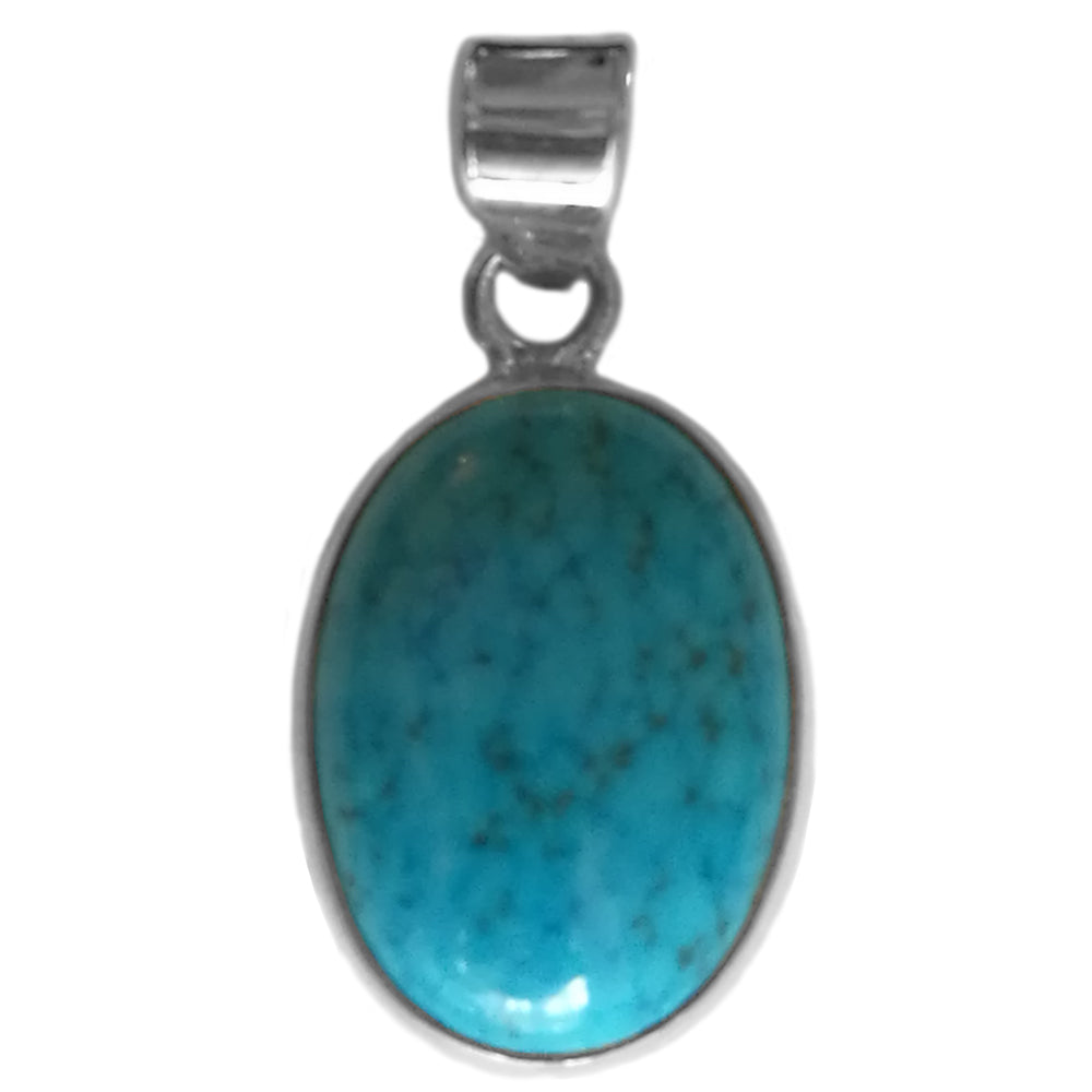 Pendentif turquoise en argent massif 925