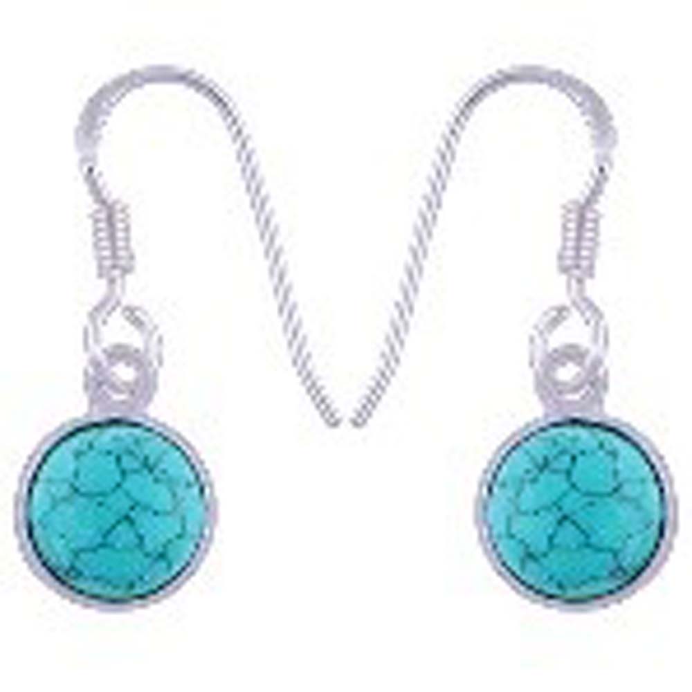 Boucles d’oreilles turquoise en argent massif 925