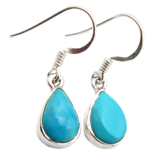 Turquoise sterling silver drop earrings