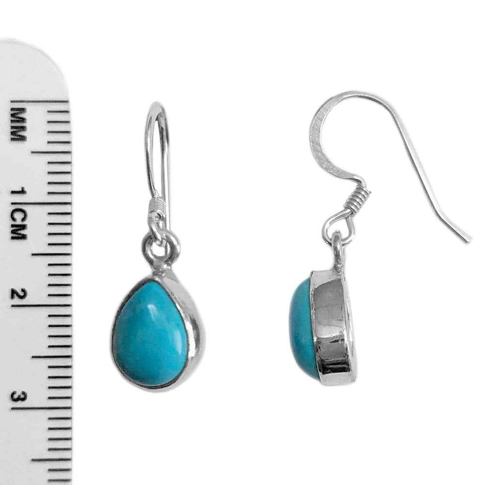 Boucles d’oreilles turquoise en argent massif 925