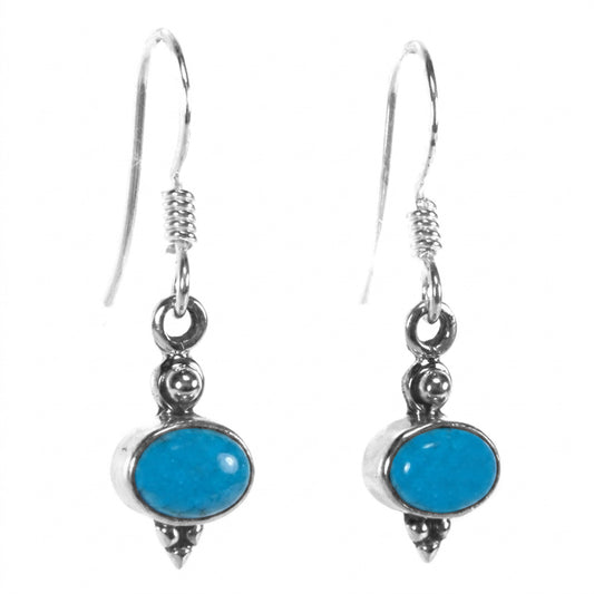 Turquoise sterling silver earrings
